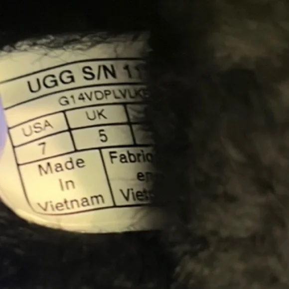 UGG Black Plush Lined Slippers - Picture 6 of 15